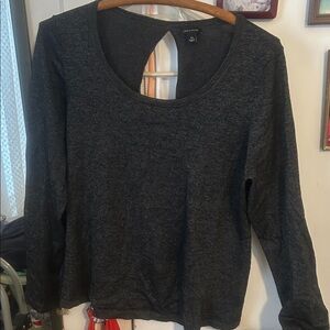 Anne taylor Charcoal Long Sleeve Top